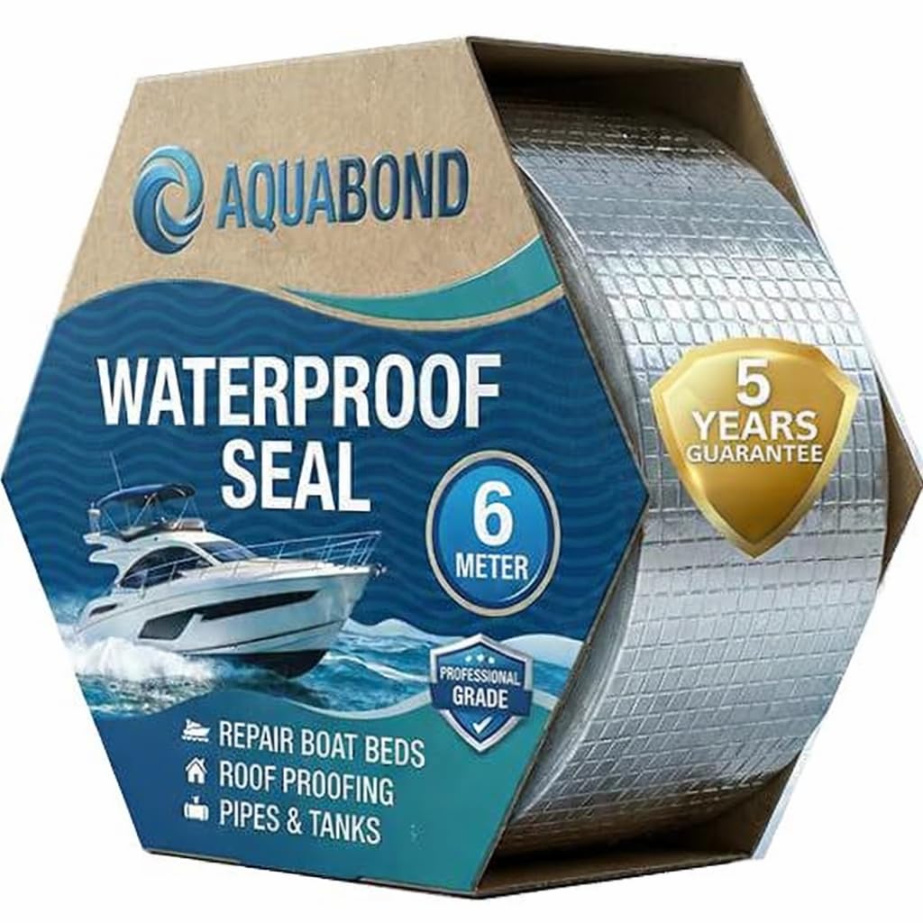 NB BOND (4-Inch*6-Mtr.) water proof tape for roof leakage, permanent repair, water leakage tape rubber foil suitable for roof leak, surface crack, tank leak
