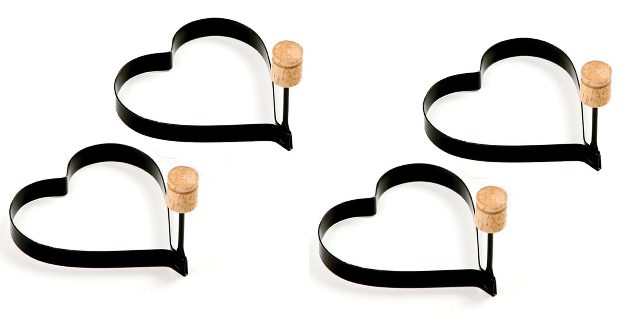 Norpro Nonstick Heart Pancake Egg Rings, Set of 2 2Pack (2)