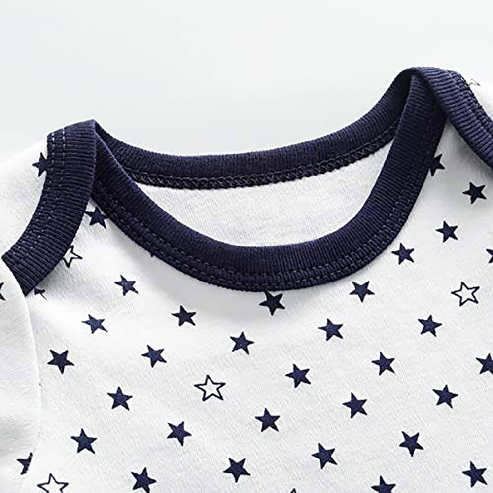 Chamie Baby Bodysuit Cotton Short Sleeve Vests for Newborn 5-Pack One-Piece Suit for Boy and Girl 0-12 Months… — view 4