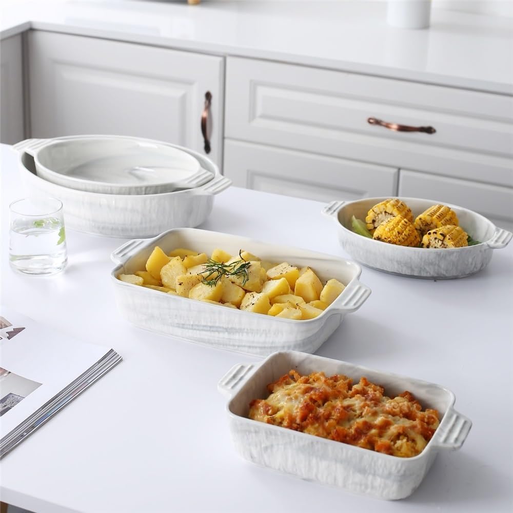 Plaque de cuisson for four à double oreille en céramique 1400ML/2800ML Pain(Grand)