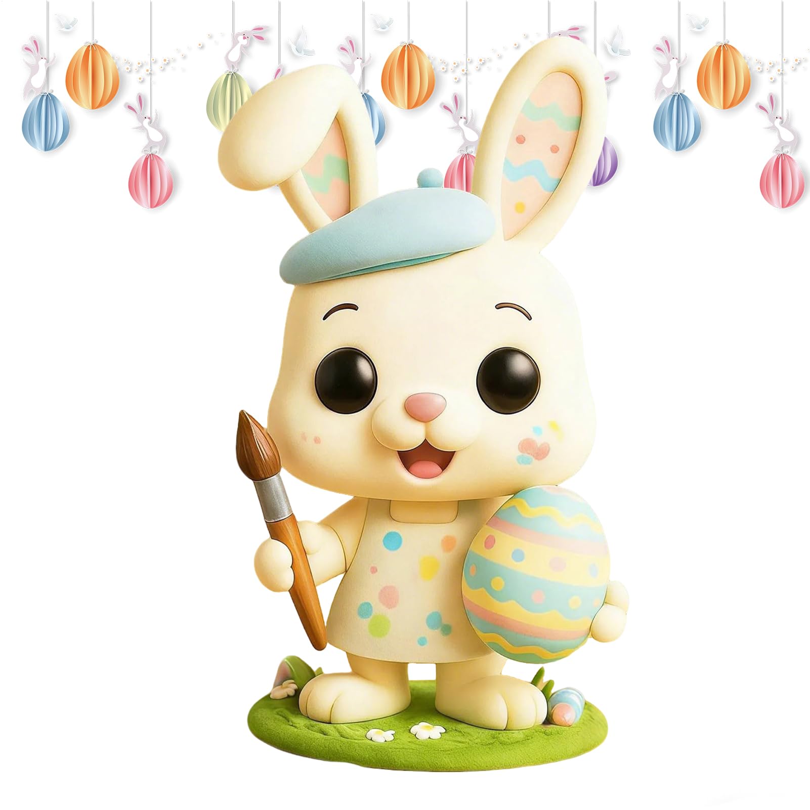 Figurine lapin de Pâques pour meubler un rebord de fenêtre