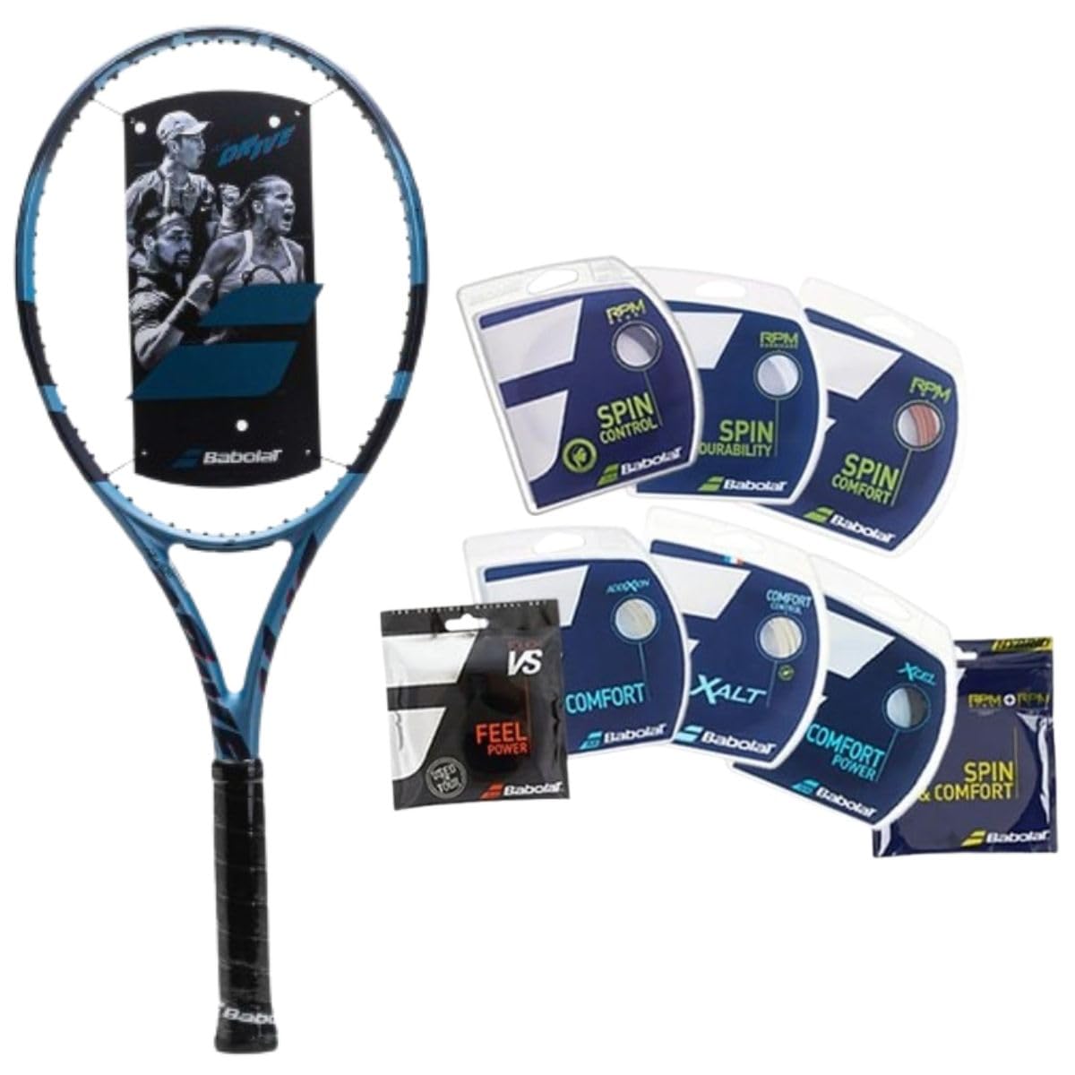 Babolat Pure Drive 11th Gen Tennis Racquet Choice of String and Tension (4 1/4)