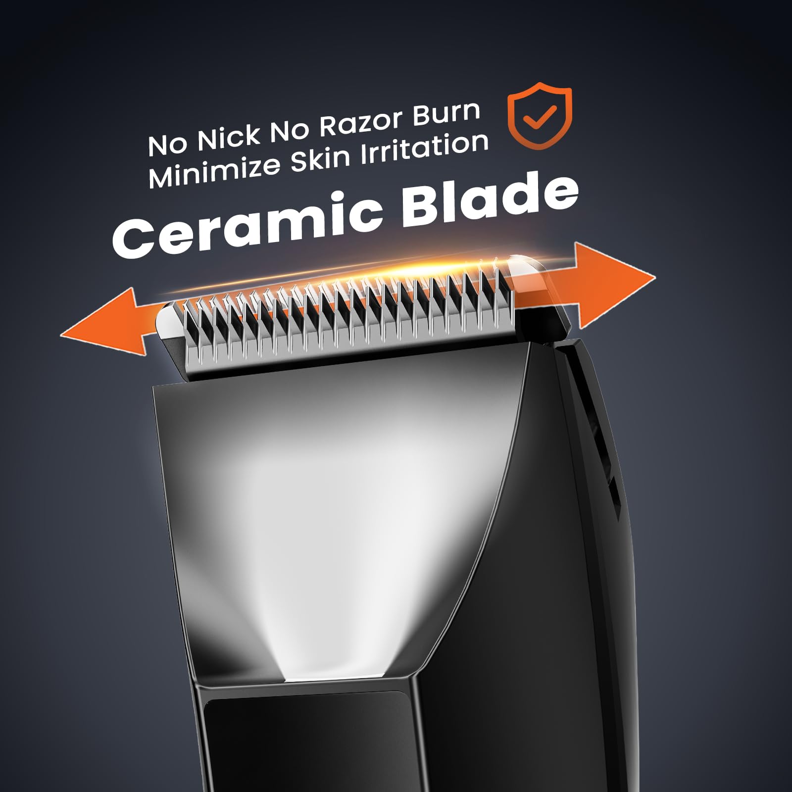 MAXGROOM 3-in-1 Body & Pubic Hair Trimmer for Men, Waterproof, Black