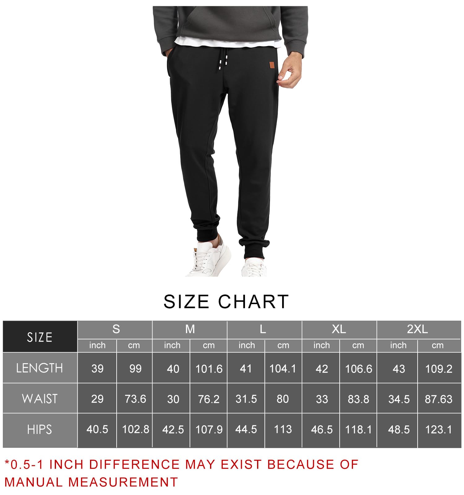 Suwangi Pantalon de Survetement pour Homme Jogging Training Pantalons de Course à Pied et D'entraînement Tapered Cuff avec Poches Zippées
