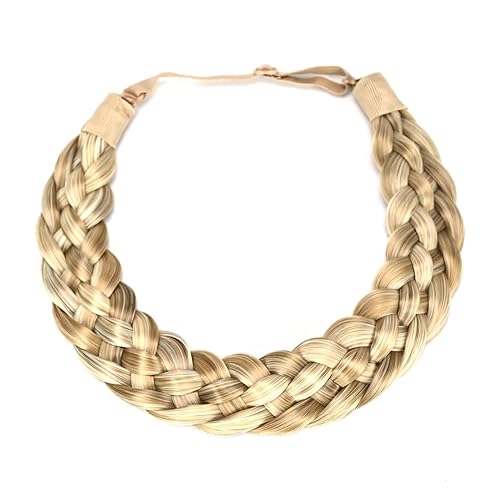 Miniatura 8 de TOECWEGR Diadema de pelo sintético de 5 hebras trenzadas, clásicas, gruesas, anchas, trenzadas, elásticas, multicolor, accesorios de belleza para el