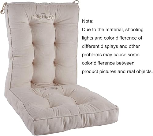 Miniatura 7 de Big Hippo Juego de cojines para mecedoras, almohadillas para sillas mecedoras con lazos, almohadillas de asiento suaves y gruesas para interiores,