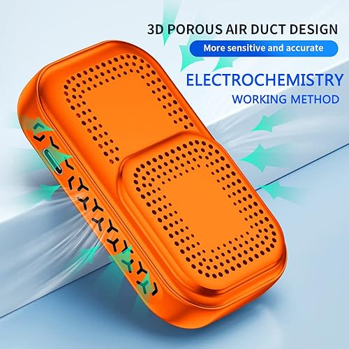 Miniatura 3 de 3 en 1 Detector de monóxido de carbono Mini monitor portátil de calidad del aire con alarma de cordón, medidor de gas CO, sensor de humedad y