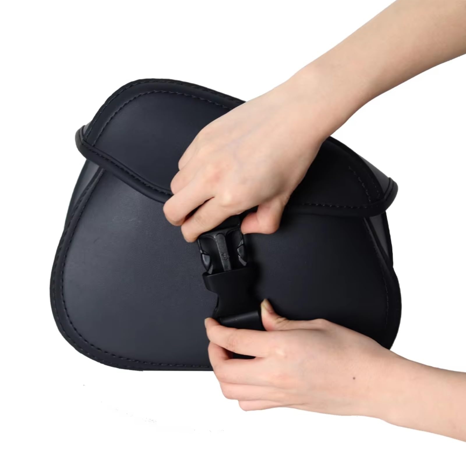 Compatibile Con 1 Set Borse Laterali Per Moto In PU Borse Porta Attrezzi Borse Portaoggetti Nere Parti Accessori Ricambio Sacche Moto