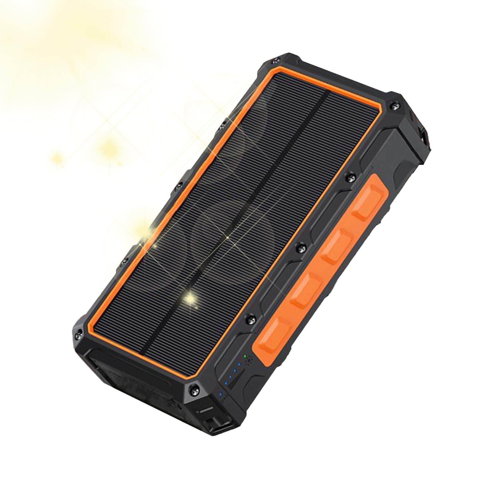Powerbank solaire Portable Alarme Et Boussole Intégrées Sans Fil | Chargeur Batterie À Manivelle Avec Lampe LED Pour Voyages, Randonnée, Camping, Pêche, Hommes, Femmes, Jeunes,