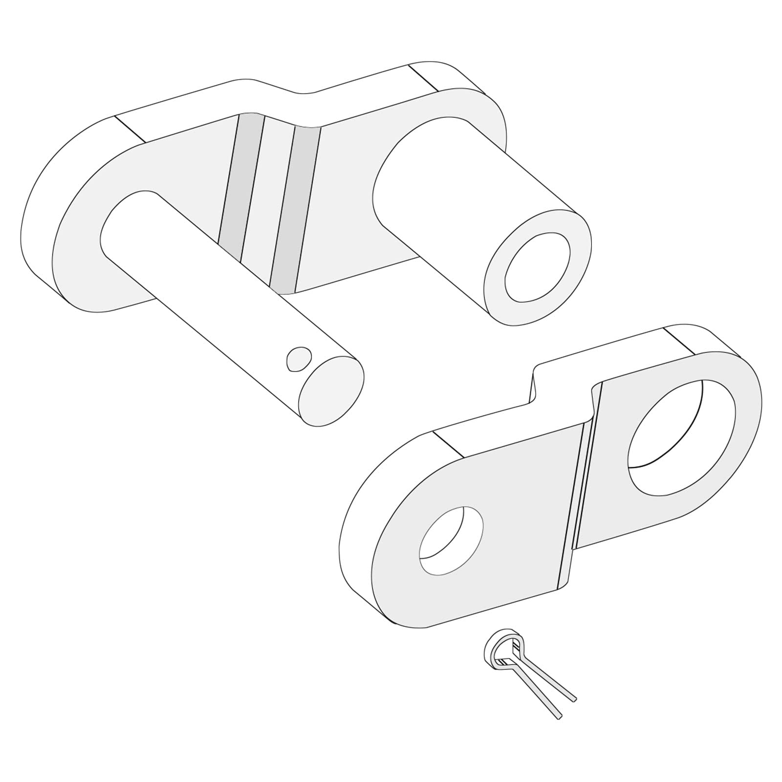 uxcell 4Pcs #40 Chain Offset Half Link Roller 1/2" Pitch Sta -5