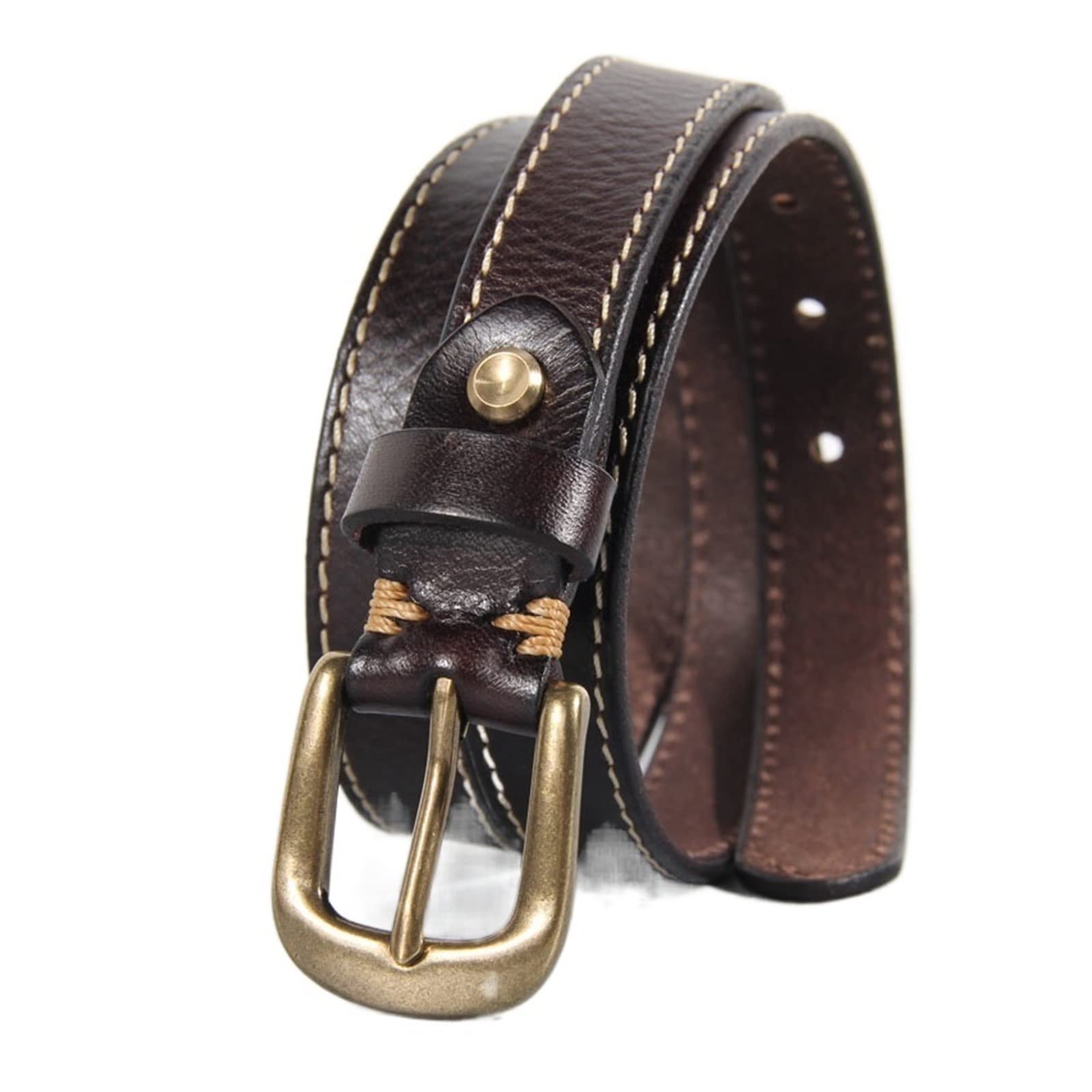 ZZSRJ Ceinture for Femme avec Boucle ardillon en Laiton massifSangle de Robe for Ceinture de Jean (Belt Length : 90cm, Color : 4)