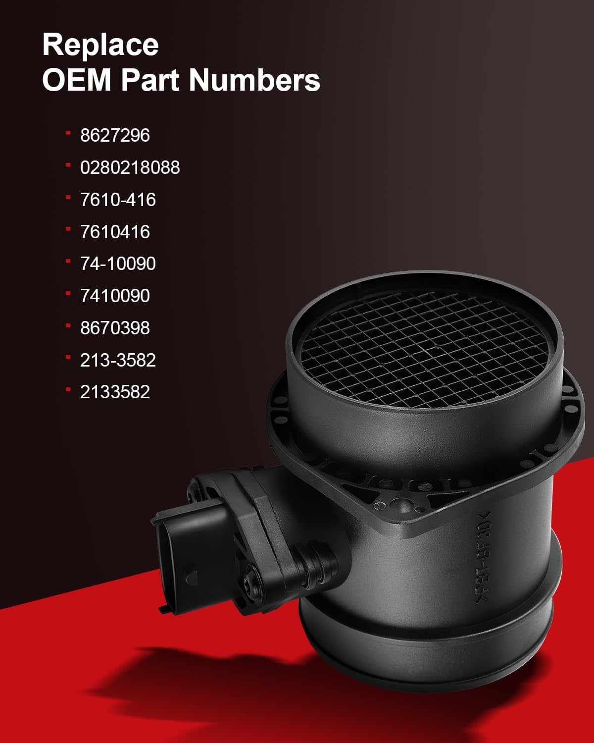 Mass Air Flow Sensor Meter 280218088 Compatible for 2004-2012 S40 2.5L 2003-2006 XC90 2.5L Mass Air Flow MAF Sensor