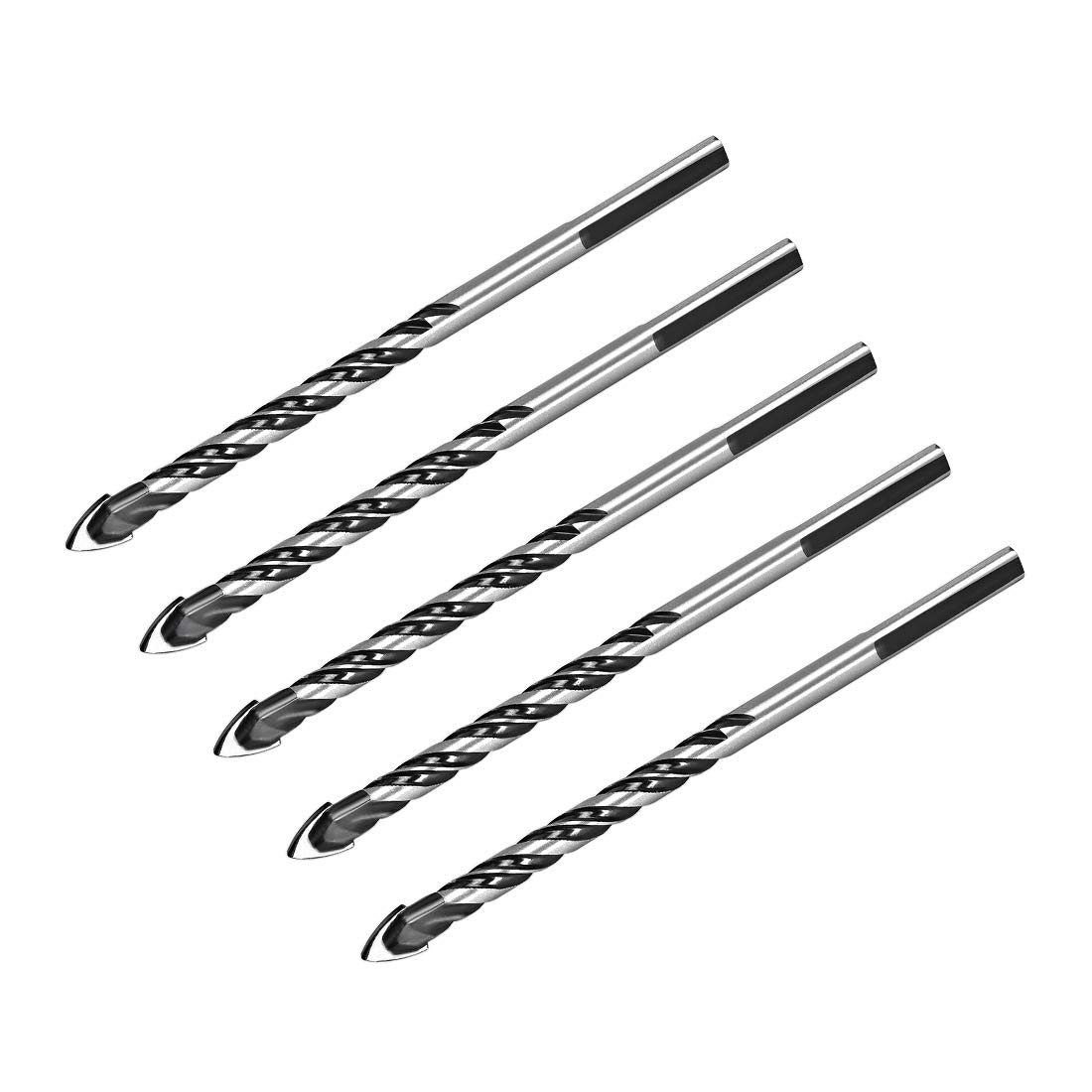 uxcell 5pcs 6mm Triangle Tip Drill Bit for Drilling in Ceramic, Glass