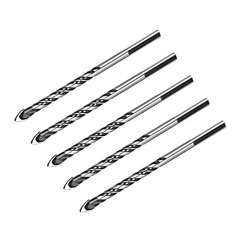 uxcell 5pcs 6mm Triangle Tip Drill Bit for Drilling in Ceramic, Glass, Tile, Concrete, Brick, Wood and Marble