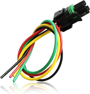 FUSCH Electric RV Step 4-Way Wiring Harness Plug Connector 4-Pin Pre-Wired Harness with Male Connection Compatible with Kwikee 5th Wheel RVs, Travel Trailers and Motorhomes Replace #:909306000 1809925