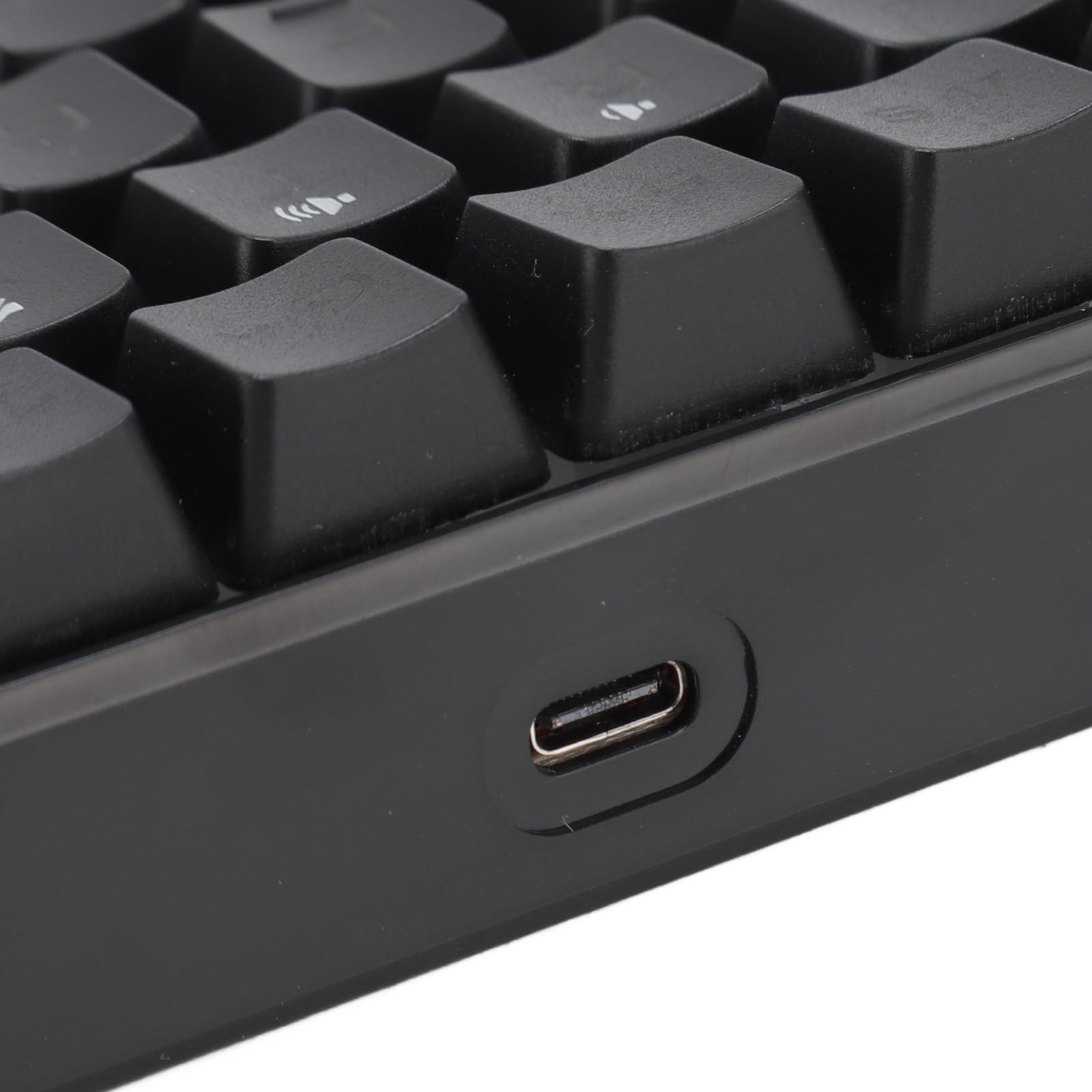 Mechaniczna klawiatura do gier, 61 klawiszy, 60% kompaktowa klawiatura do gier z 7-kolorowym podświetleniem RGB, przewodowa klawiatura USB do laptopa stacjonarnego i podróżna (czarno-biała)