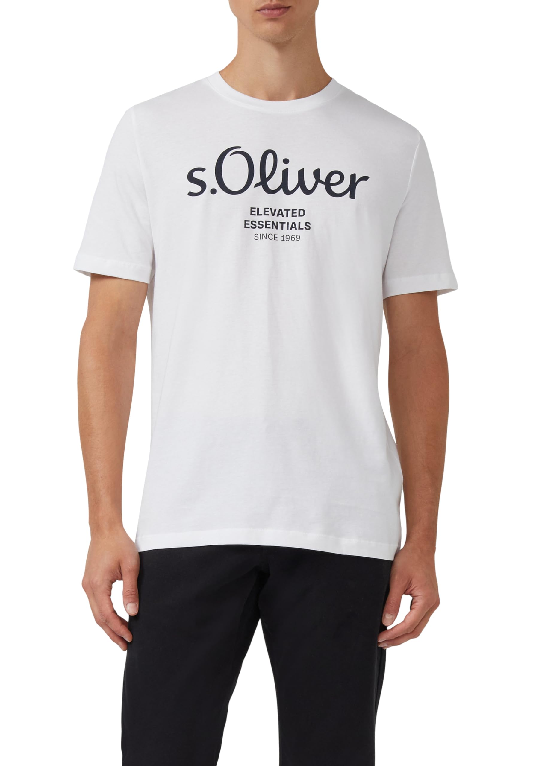 s.Oliver Logo Print T-Shirt, White 01d1, XXL