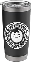Vista 1 de Maruchan Happy Face - Vaso aislado de acero inoxidable con logotipo clásico Negro