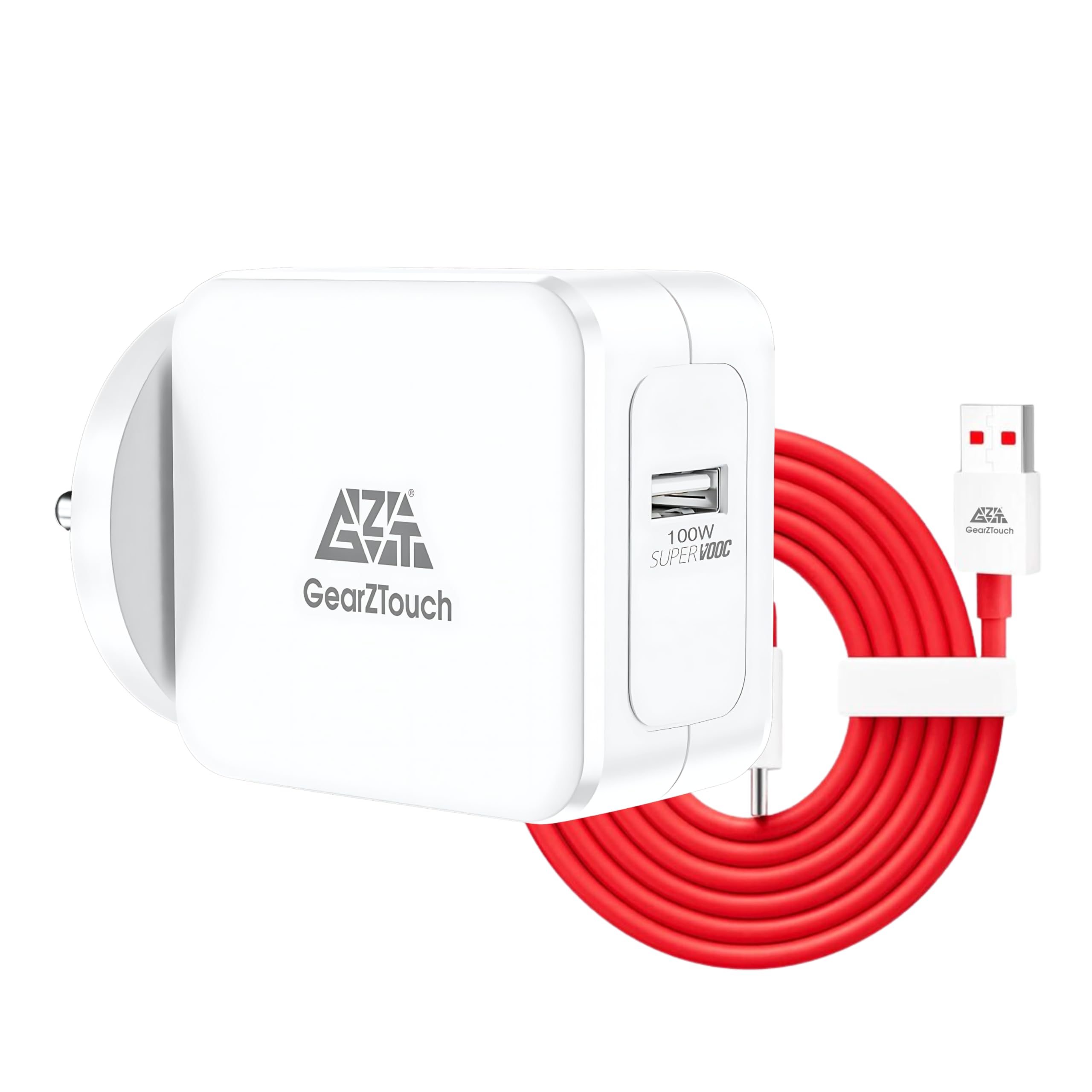GEARZTOUCH 100W SuperVOOC Power Adapter With Red Cable- Ultra Fast SuperVOOC Quick Flash Charger Compatible with 12/12R/11/11R/10/10R, Nord CE 3 Lite 5G, Nord 2T 5G, Nord CE 2 Lite 5G, Nord 5G (White) (B0DHKN5SJZ) Amazon Price History, Amazon Price Tracker