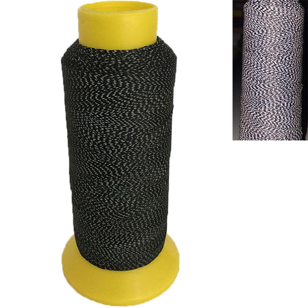 Reflective Polyester Thread, Line Thickness 0.15mm 9 Colors, 1300M(1421Y) for Embroidery, Quilting (black1300m/1421Y)
