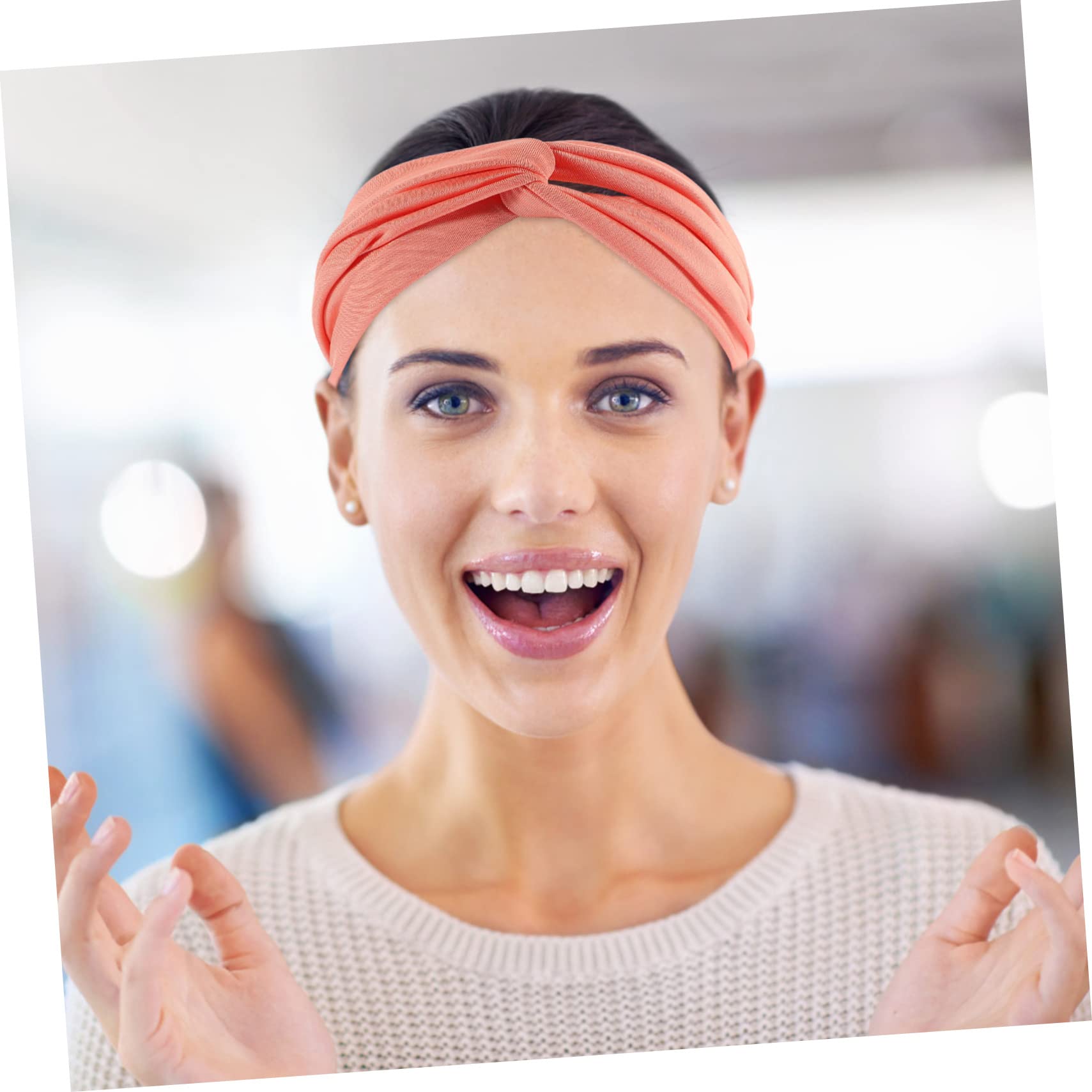 Happyyami 4piezas Banda Deportiva Multi-Funcional Absorbente De Sudor para Yoga y Ejercicio Diadema y Cómoda para Correr y Fitness