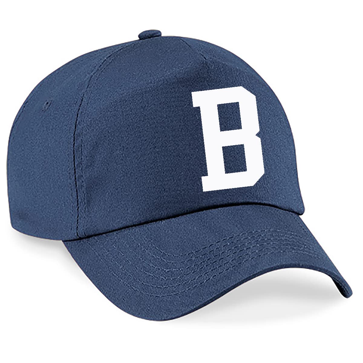 4soldCasual 100% Cotton Breathable Alphabet A-Z Navy Blue Caps White Letter Hat Hats Unisex Boys Girls Cap Baseball Kids Cap Letter