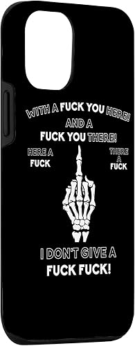 Vista 75 de Funda para iPhone 13 Pro Max Skeleton Middle Finger F You Pun Humor para adultos