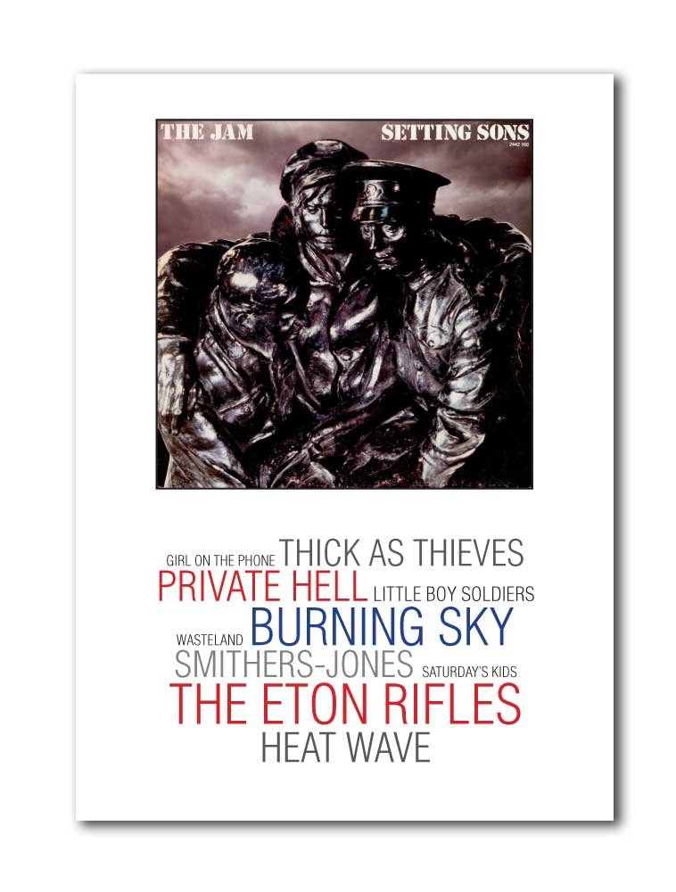 Libretto Designs THE JAM SETTING SONS Art Print A4 unframed Poster with song titles