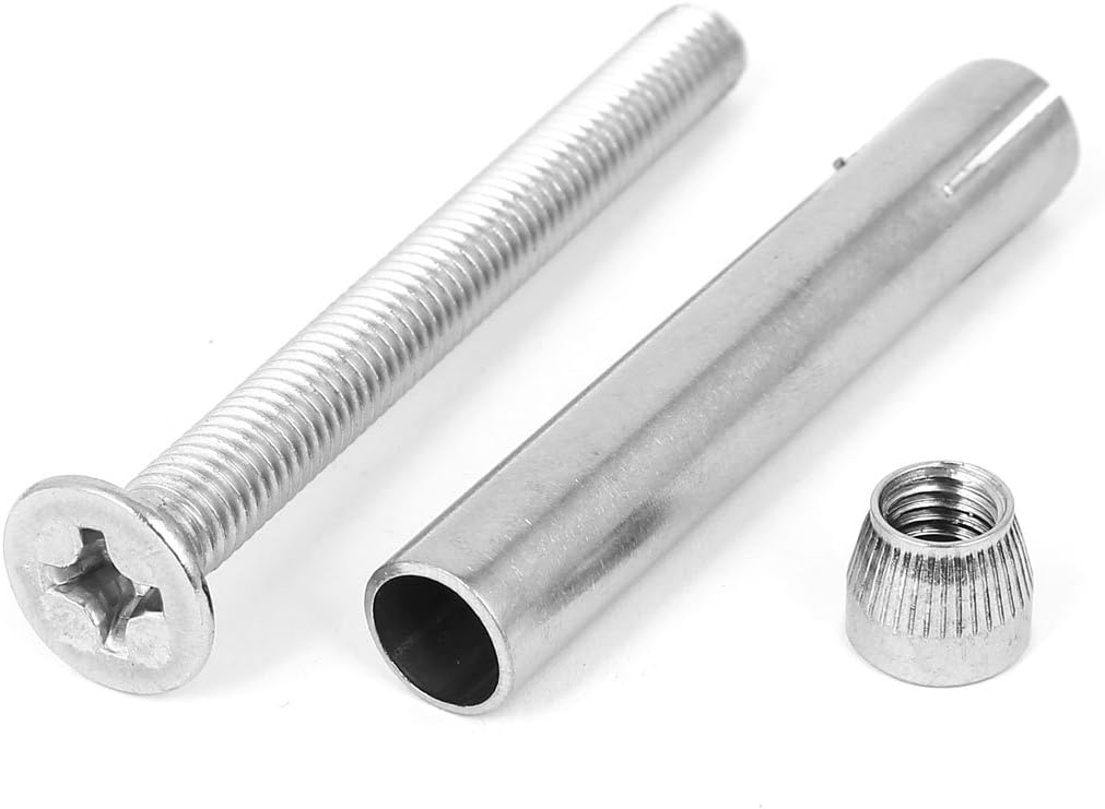 M8x80mm Flat Screws & Bolts Phillips Head Split Sleeve Expansion Anchor Bolts Anchor Bolts Fastener 6pcs