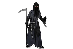 Phantom Costume for Boys - Glowing Eyes Reaper Costume by Spooktacular Creations