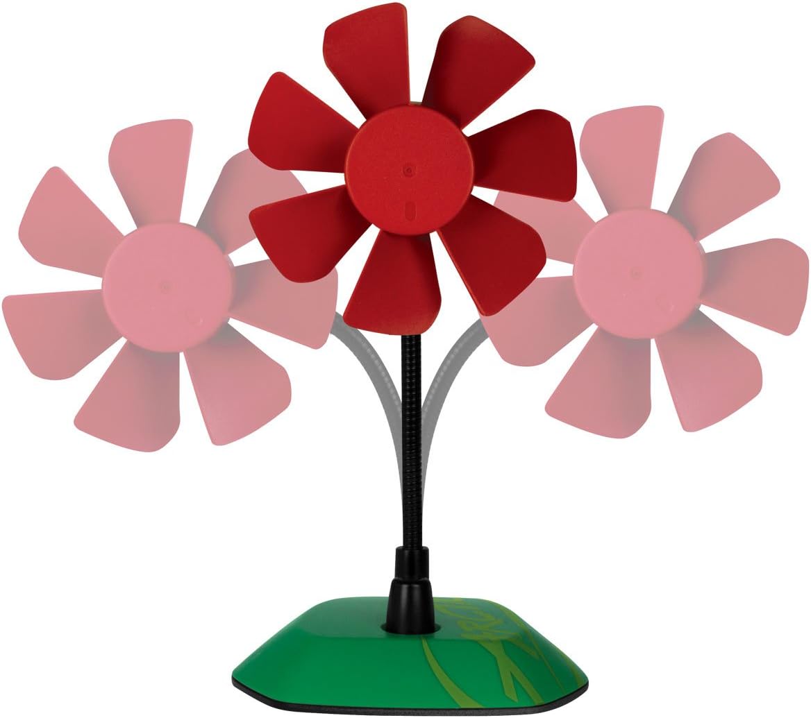 ARCTIC Breeze Rasta - USB Desktop Fan with Flexible Neck and Adjustable Fan Speed I Portable Desk Fan for Home, Office I Silent USB Fan I Fan Speed 800-1800 RPM - Multicolor