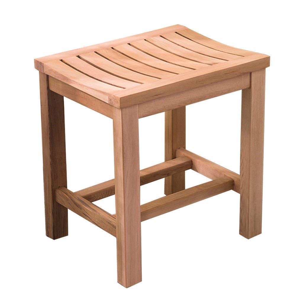 Banc de salle de bains en bois anti-glisse et imperméable pour douche