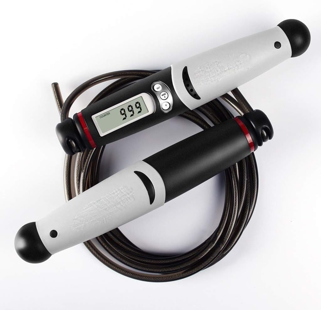 Jump Rope Digital Counter for Indoor/Outdoor Fitness Training Boxing Adjustable Calorie Skipping Workout for Women
