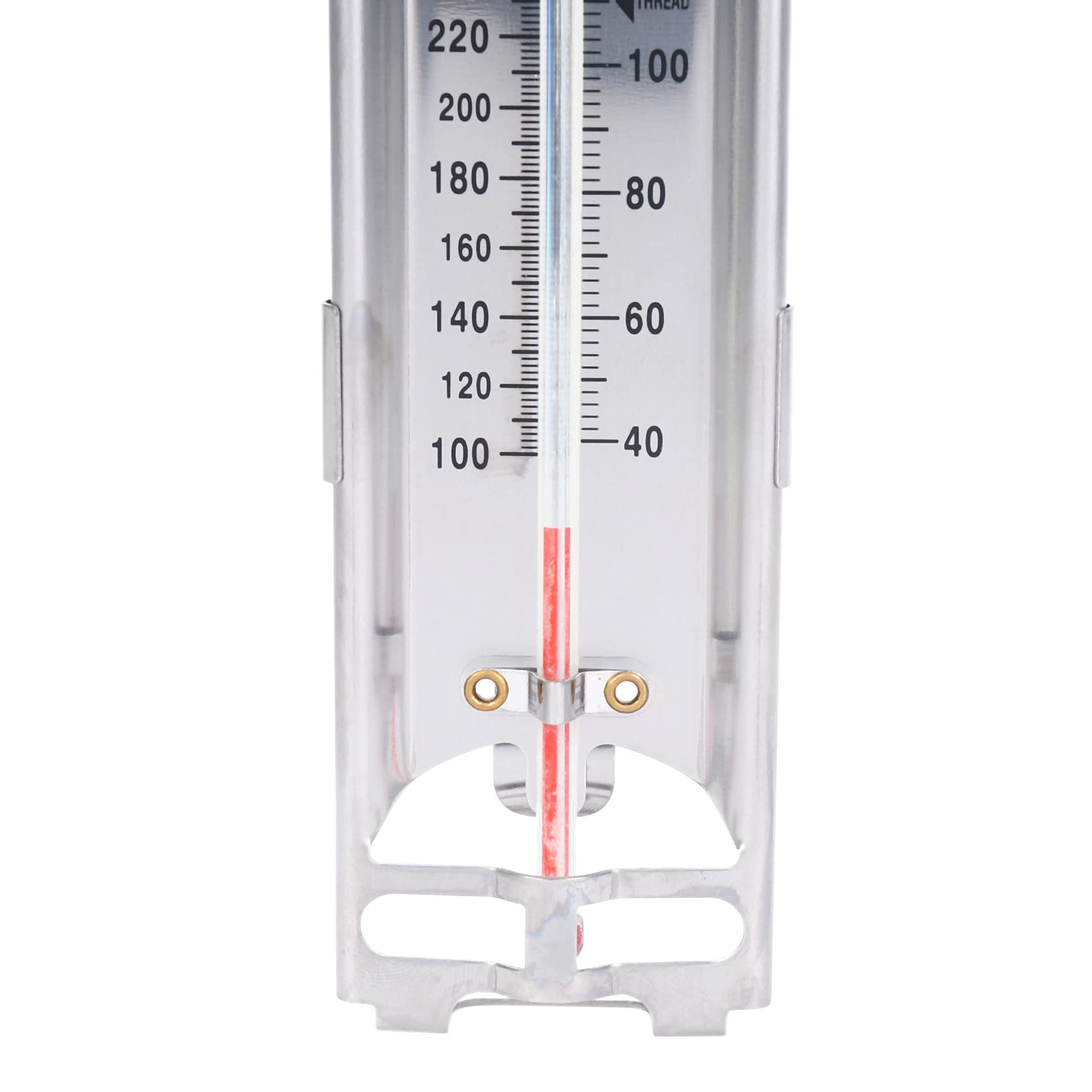 Termómetro de acero inoxidable con clip para olla, guía de temperatura rápida