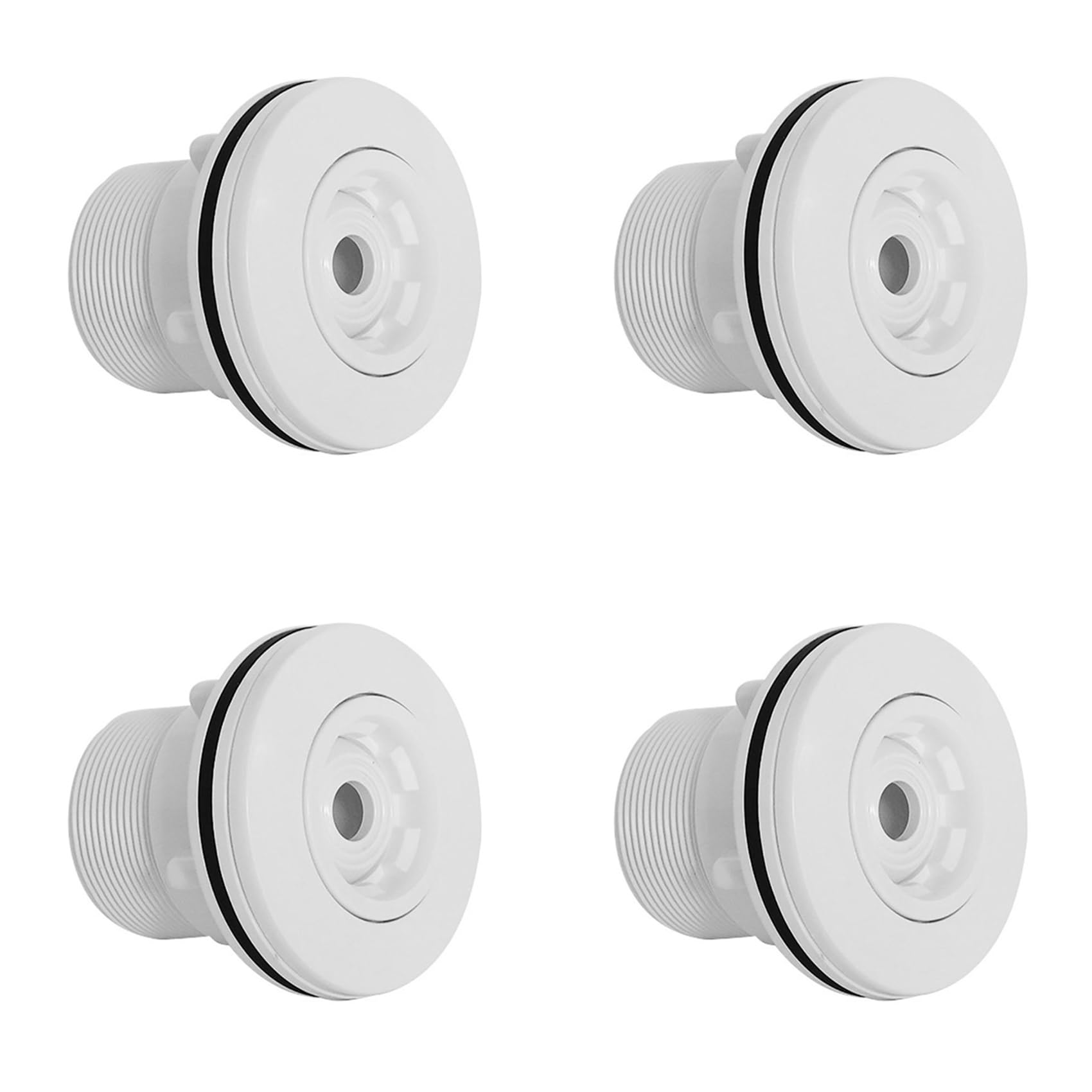 Jnchdghwa White 4X Outdoor Swimming Pool Nozzle Accessories 360-Degree Rotatable Return Jet Water Massage Nozzle
