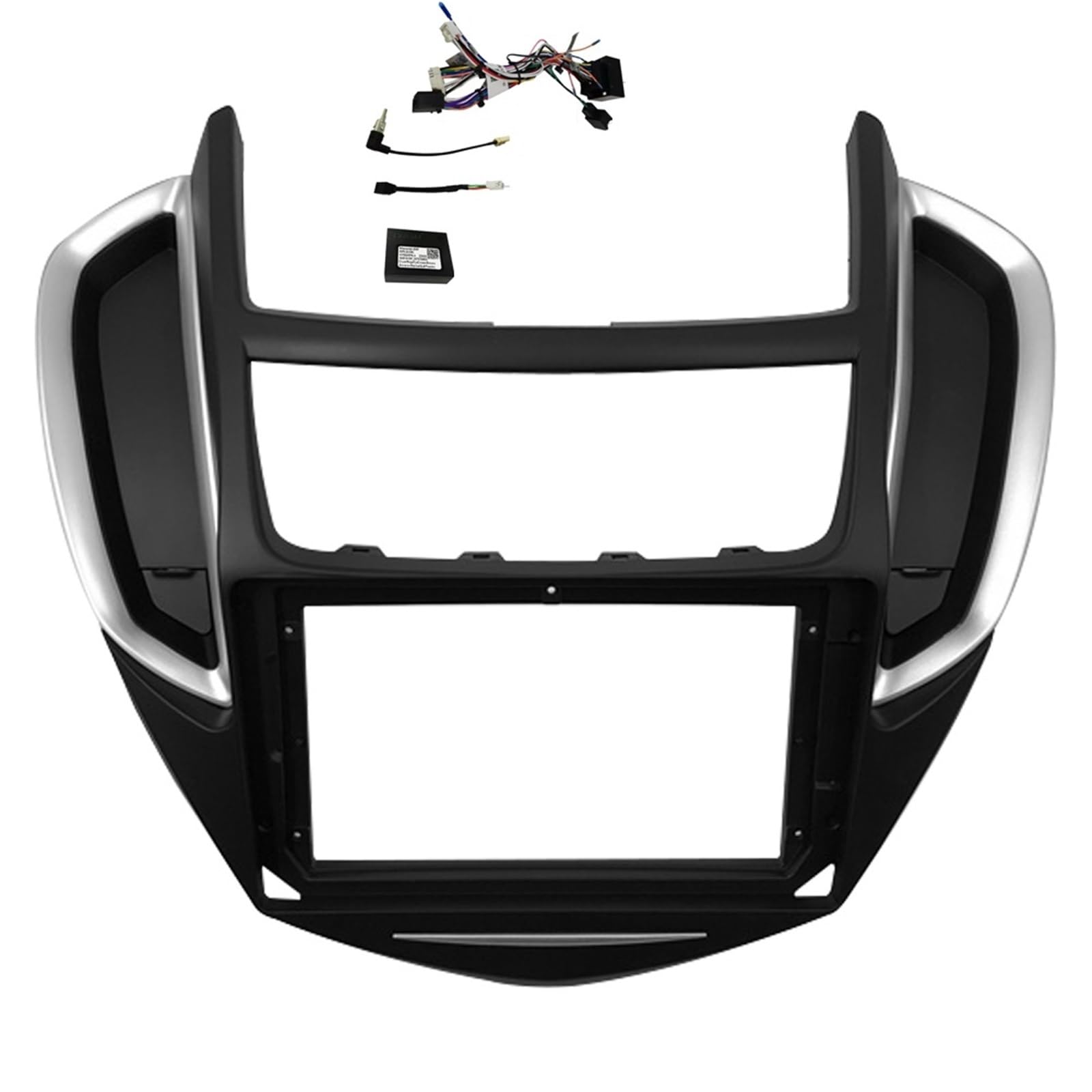 JKELPV Car Radio Frame Kit Fit For CHEVROLET Tracker 2014 2015 2016 Car Dvd Frame Adaptor Panel 2 Din Fascias 9 Inch Car Fascia Radio adapter(Frame an canbus)