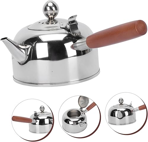 Miniatura 6 de Hervidor de agua de acero inoxidable con mango lateral escaldado para uso doméstico, cocina de inducción, compatible con fácil de limpiar y añadir
