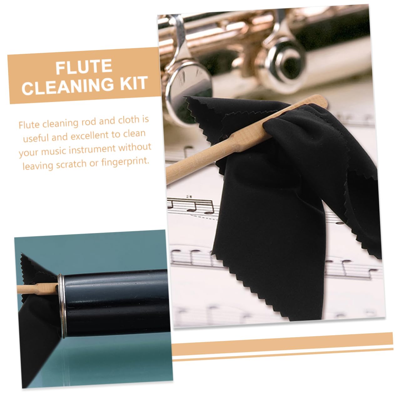 Abaodam 1 Set Cloth Cleaning Supplies Flute, 1BCK0W5409C1425WJP231