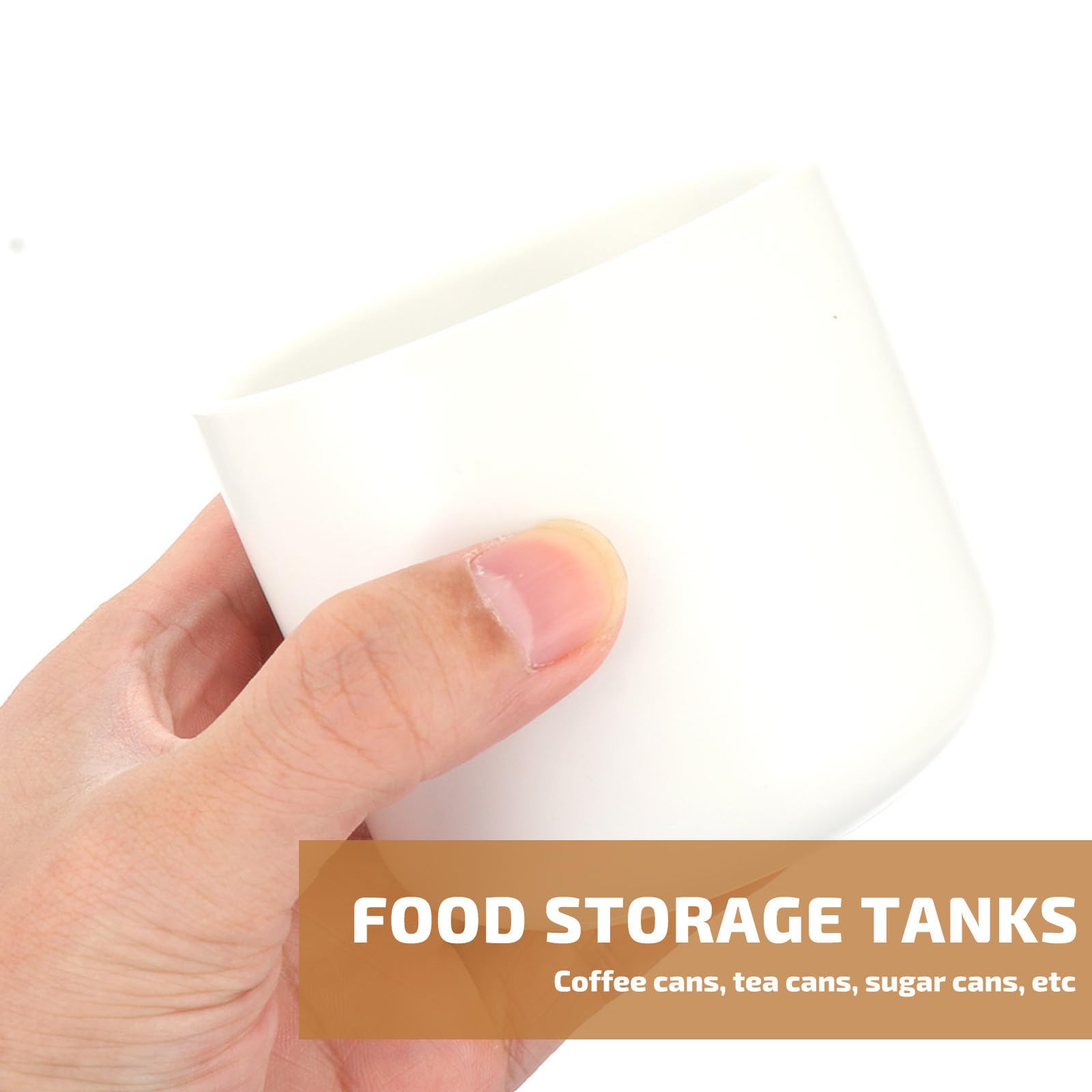 Operitacx 2 Piezas Tarro de Cerámica Hermético para Almacenar Granos y Especias en Cocina, con Tapa de Bambú, Capacidad 800ml y 260ml, Color Blanco Adecuado para Organizar Alimentos