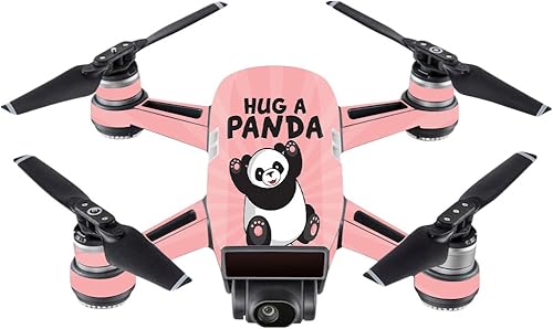 Skin para DJI Spark Minihug a Panda  MightySkins Protector, Durable, Único y vinilo calcomanía Wrap Cover  Fácil de aplicar, quitar, y cambiar