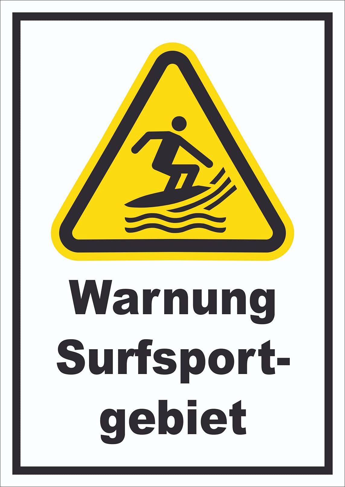 Schild Warnung Surfsportgebiet A1 (594x841mm)