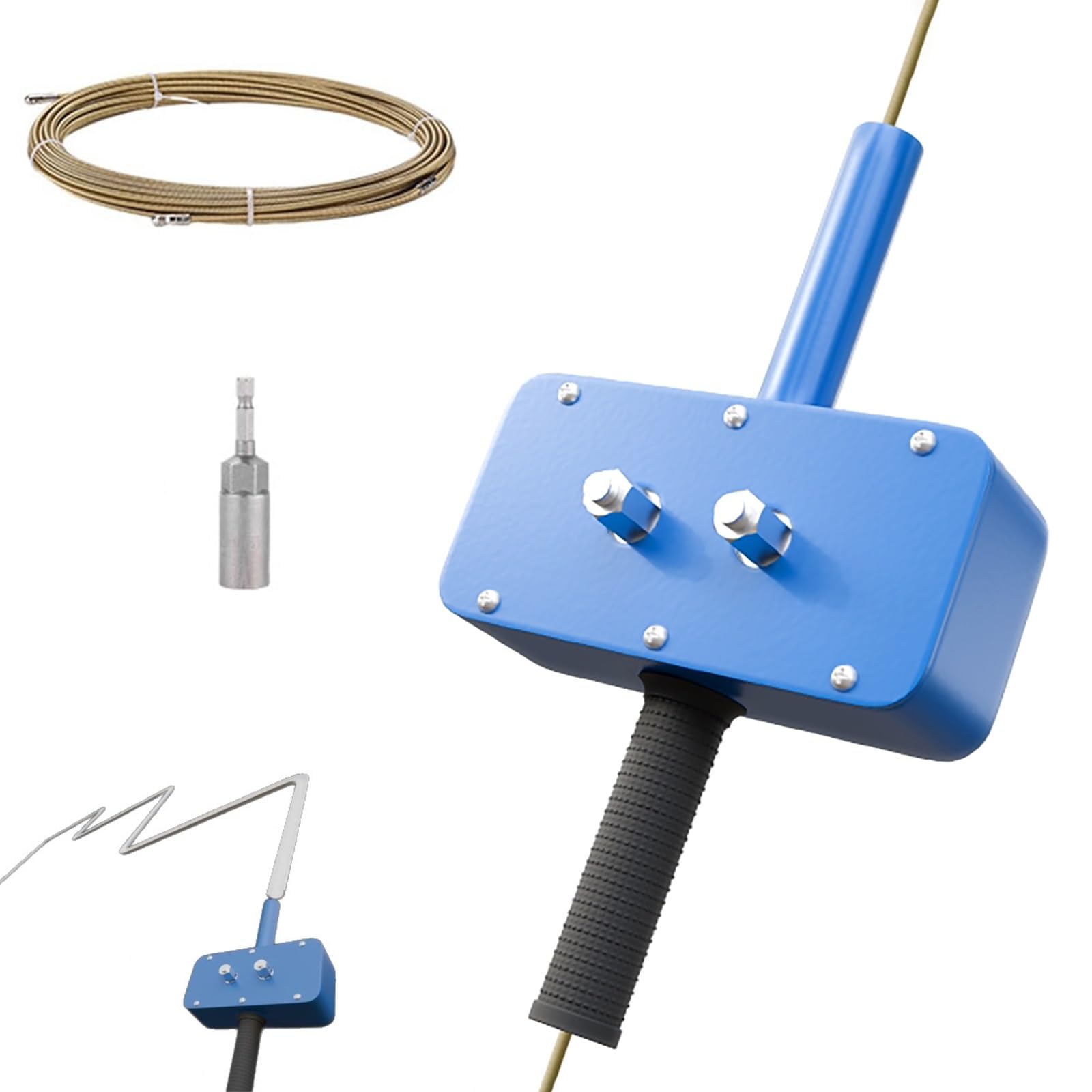 Extractor de cables eléctricos semiautomático de 40 m/min para tuberías ocultas de PVC con cable