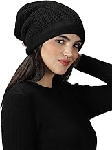 RodZen Solid Winter Cap Beanie Stylish Woollen Knit for Men Women Skull Head Fur Inside Thick Soft Slouch & Keeps You Warm Chunky in Cold Black Freesize