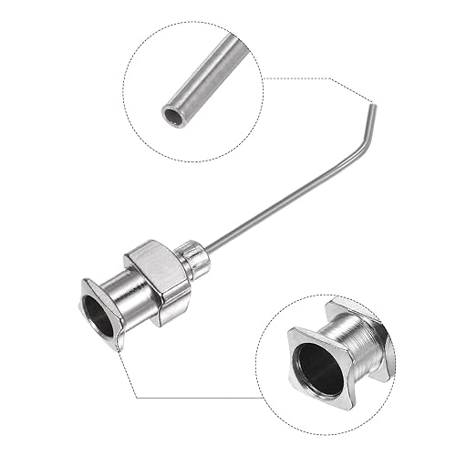 Miniatura 4 de HARFINGTON 12 agujas dispensadoras, calibre 20, punta roma, de acero inoxidable, 45 grados, con conector Luer Lock para cartuchos de tinta,