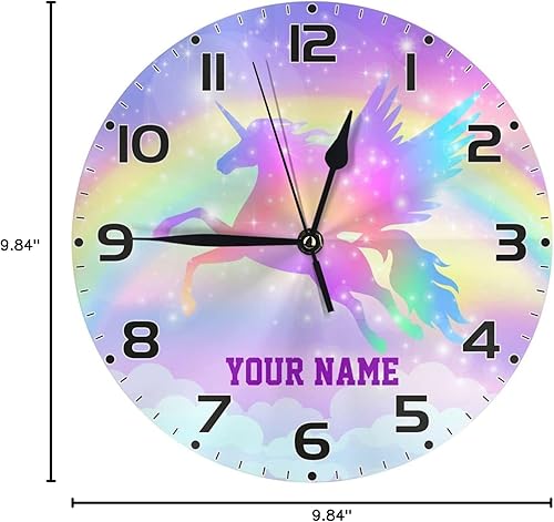 Vista 61 de Reloj de pared de llama de béisbol personalizado para habitación de niños, reloj de pared personalizado con nombre de niño, regalo de cumpleaños