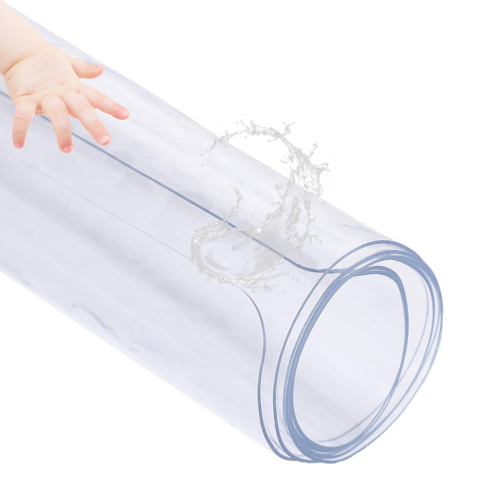 Tappetino da Scrivania Trasparente in PVC, 1.0mm Sottomano da Scrivania Trasparente 90 x 100 cm, Impermeabile Antiscivolo, Tovaglia in PVC per Ufficio e casa(110cm*240cm)