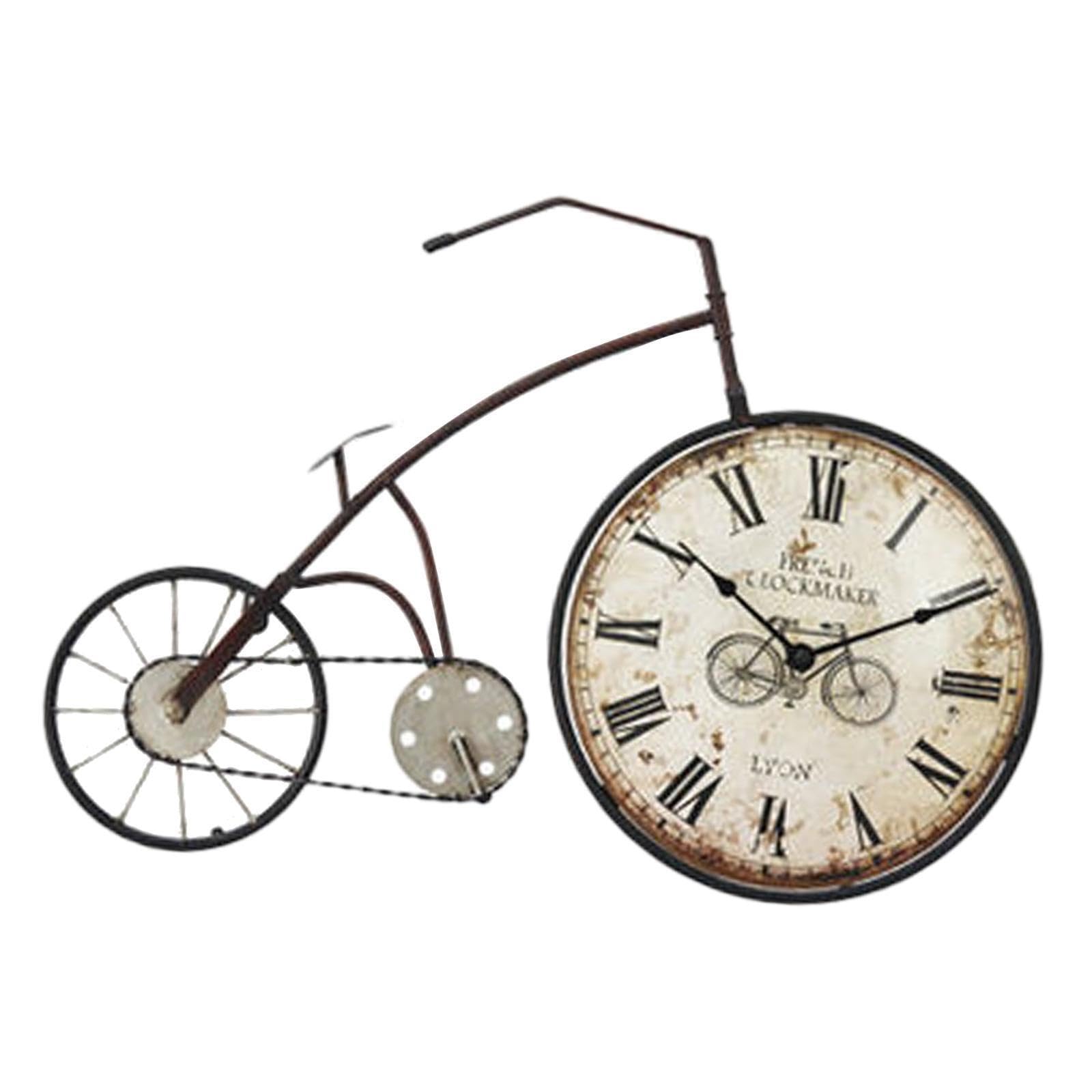 Reloj de Pared Decorativo con diseño de Bicicleta, Estilo Industrial, Apartamentos, Ideal para Mejorar el General, Metro