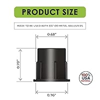 Vista 2 de Fence & Deck Rite Conectores de balaustre para balaustres metálicos de 3/4 pulgadas, herrajes de cubierta de barandilla recta para sistemas