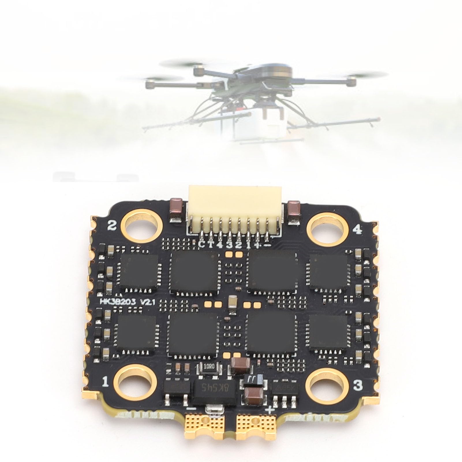 Dron 4 w 1 ESC, Bezszczotkowy Kontroler Prędkości 40 A do Quadkoptera Wyścigowego, protokół DShot600, Lekki i Kompaktowy dla Wysokowydajnych Dronów 2S-6S
