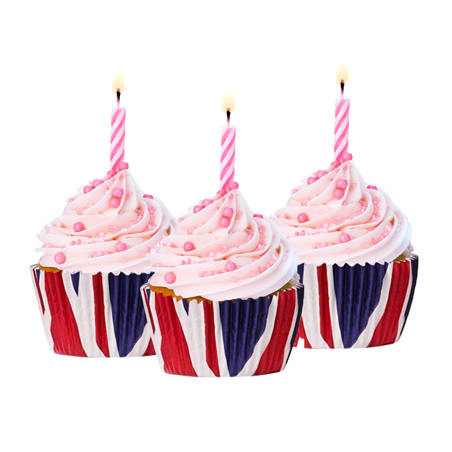 Pirottini per cupcake, motivo: bandiera inglese